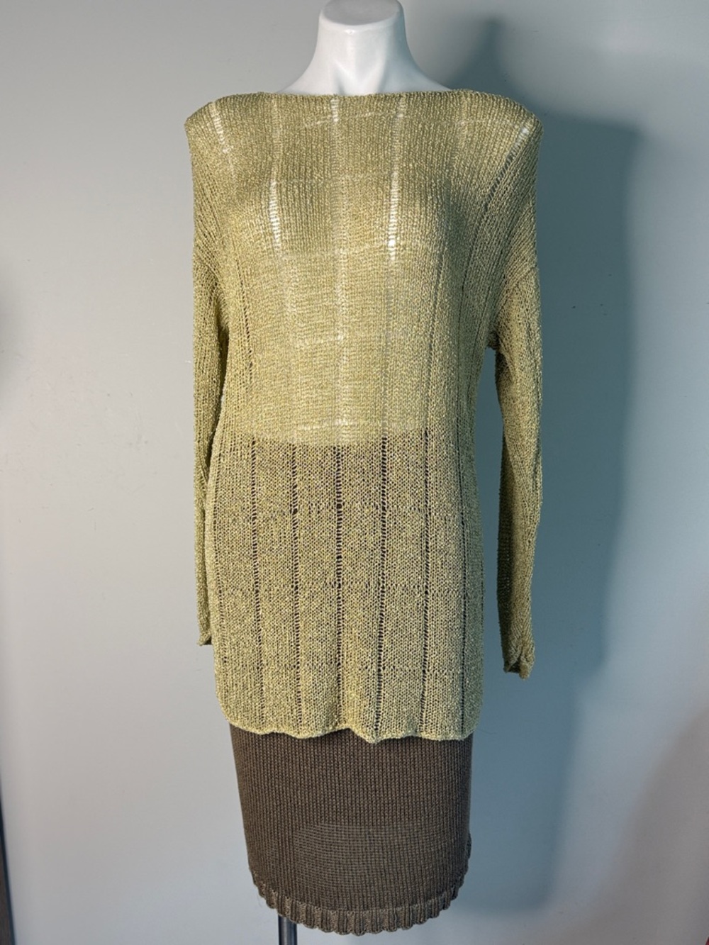 Skirt & Sweater Set Ball of Cotton Rayon Sweater Tunic and Pencil Skirt